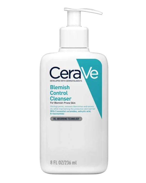 Bottle of Blemish Control Cleanser with salicylic acid, designed to clear blemishes and reduce excess oil