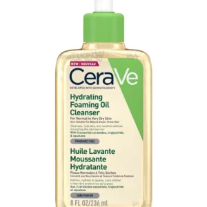 Bottle of Hydrating Foaming Oil Cleanser, enriched with ceramides and hydrating oils for cleansing and moisturizing