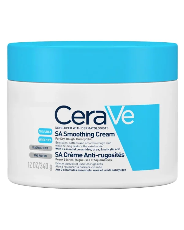 A pot of SA Smoothing Cream, enriched with salicylic acid to exfoliate and smooth dry, rough skin for a softer, more even texture