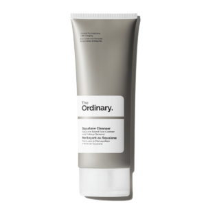 Tube of Squalane Cleanser for makeup removal, hydration, and gentle skin cleansing